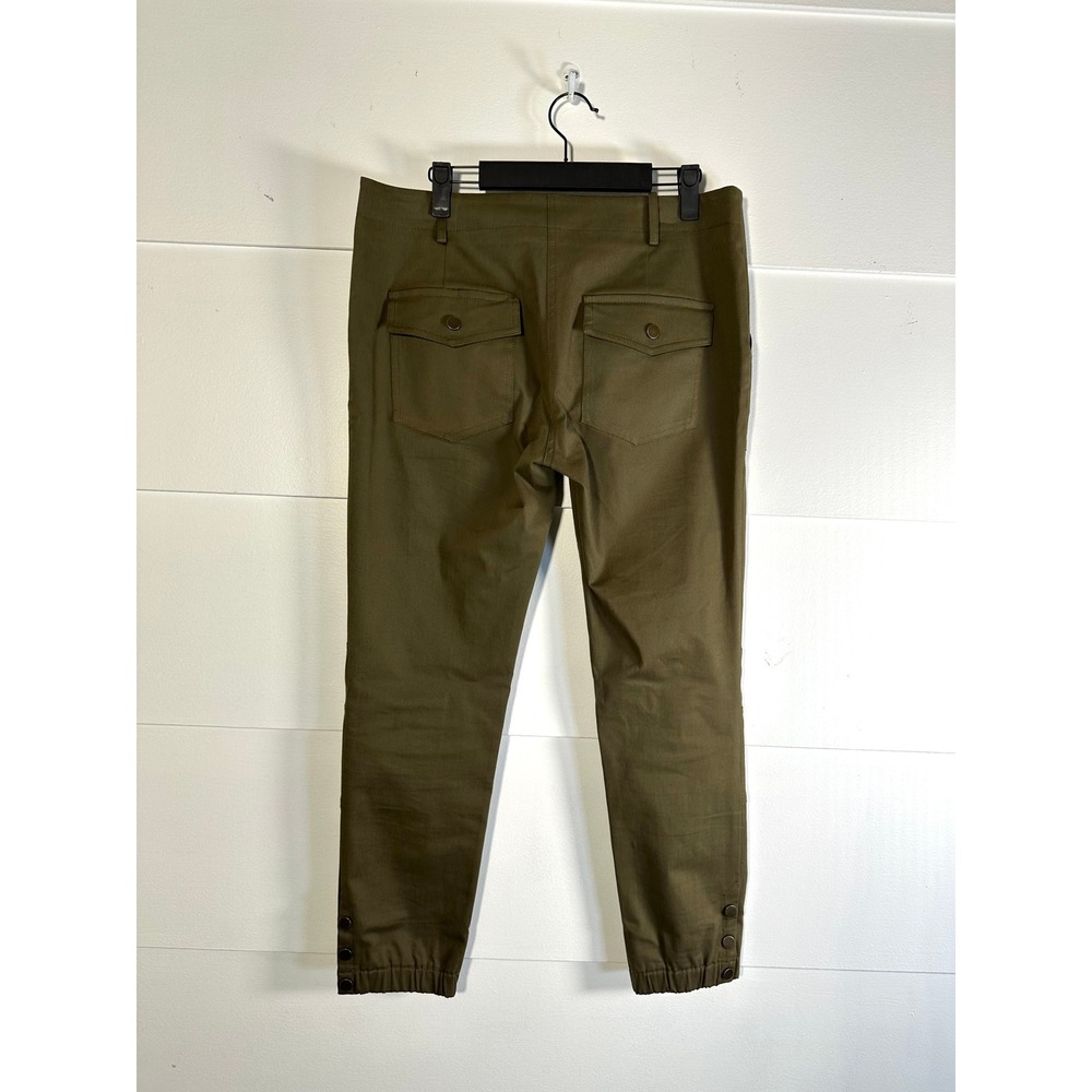 Veronica‎ Beard Field Cargo Pants Crop womens 8 olive green twill - Picture 7 of 10